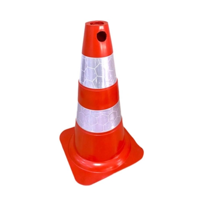 CONE FLEXÍVEL 50CM LARANJA COM REFLETIVO PLASTCOR