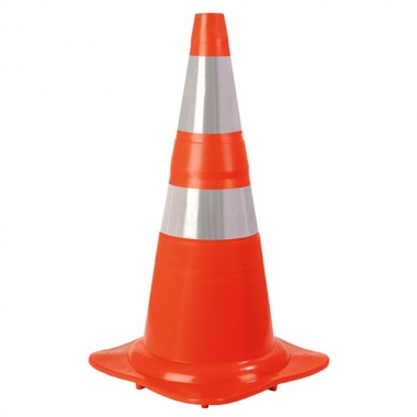 CONE NBR 75CM LARANJA E BRANCO 